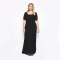 Hot sale online shopping from factory short sleeve lace dress plus size lace dress casual long maxi dress